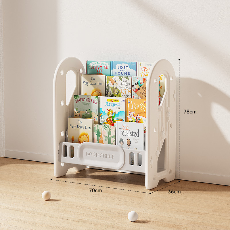 Baby Nursery Bookshelf - ชั้นวางของเล่นเด็ก ชั้นวางหนังสือ ตู้เก็บของเด็กอ่อน ความจุขนาดใหญ่ สำหรับห้องเด็กเล่น ห้องนั่งเล่น