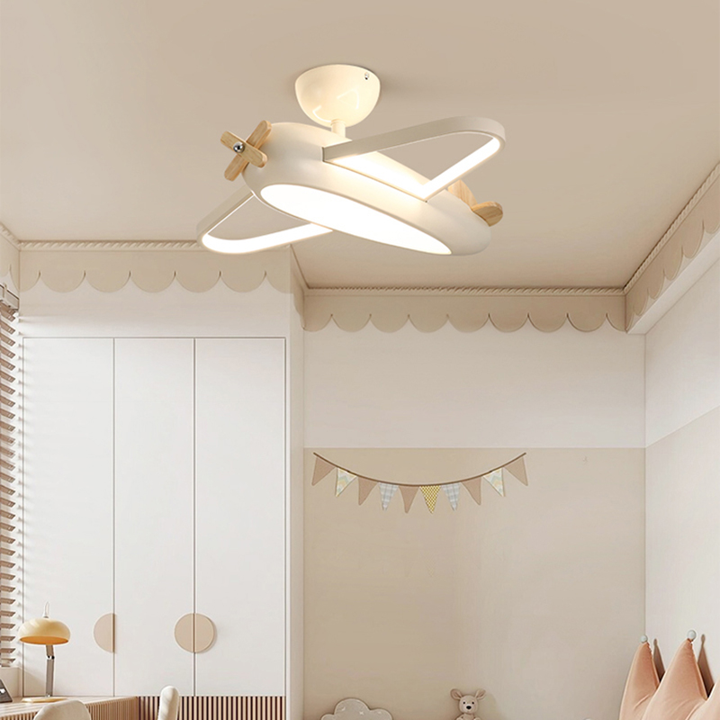 Baby Nursery Ceiling Light - การ์ตูนเครื่องบินโคมไฟเพดานการออกแบบสร้างสรรค์ LED โคมไฟสีขาวห้องนั่งเล่นห้องรับประทานอาหาร Study Kids Room
