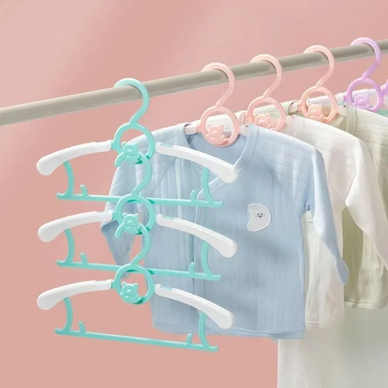 Baby Nursery Hangers - ไม้แขวนเสื้อเด็กแบบยืดหดได้ 5/10/20 ชิ้น ประหยัดพื้นที่ ไม้แขวนเสื้อกันลื่นสำหรับเด็กผู้หญิง เด็กผู้ชาย