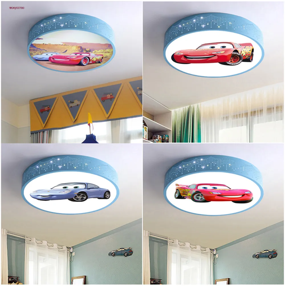 Baby Nursery Ceiling Light - 2025 รถการ์ตูนรอบโคมไฟเพดาน LED เปลี่ยนระยะไกลเด็กห้องนอนเด็ก Corridor ในร่ม