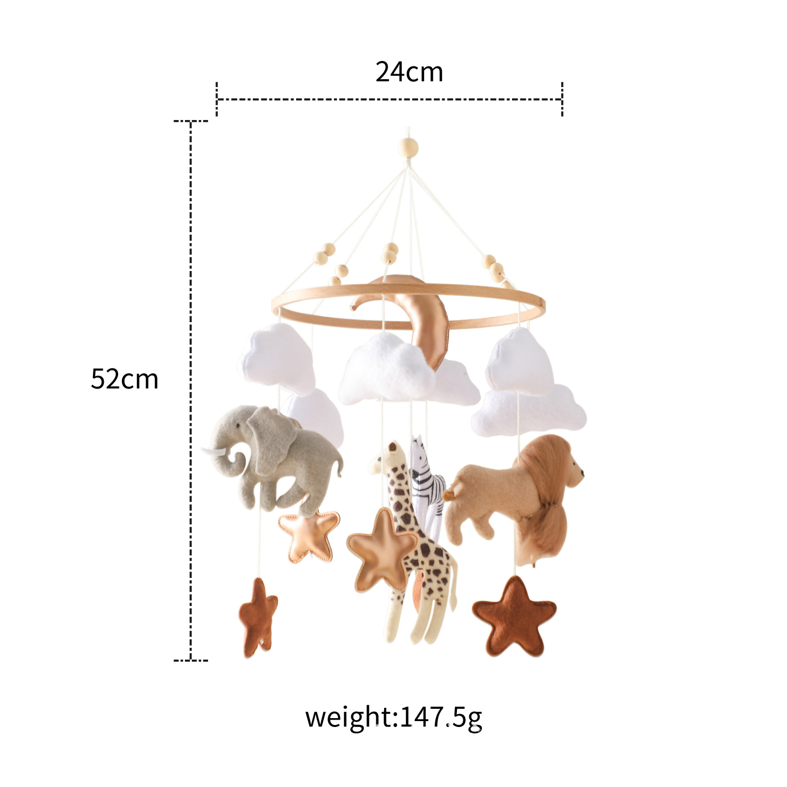 Baby Nursery Modern - ขายร้อน Nordic Handmade Felt Jungle Safari