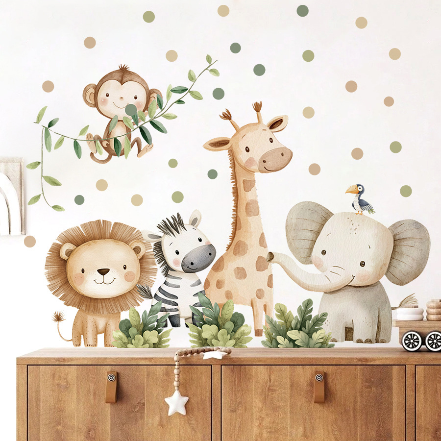 Boho สัตว์ป่าสติ๊กเกอร์ติดผนัง - Baby Nursery Modern บทวิจารณ์และราคา