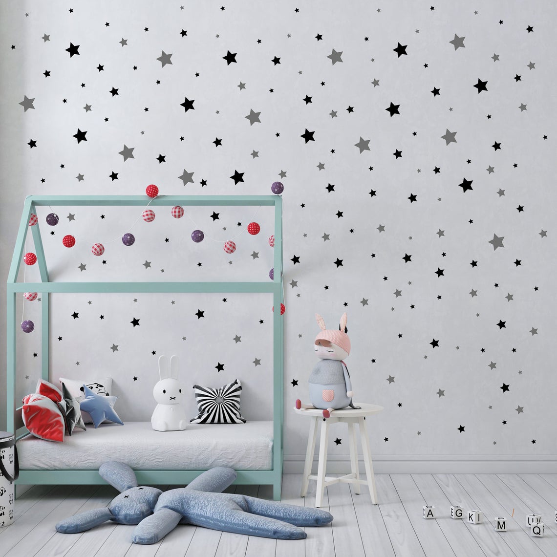 การ์ตูน 65 ชิ้น Star สติ๊กเกอร - Baby Nursery Package บทวิจารณ์และราคา