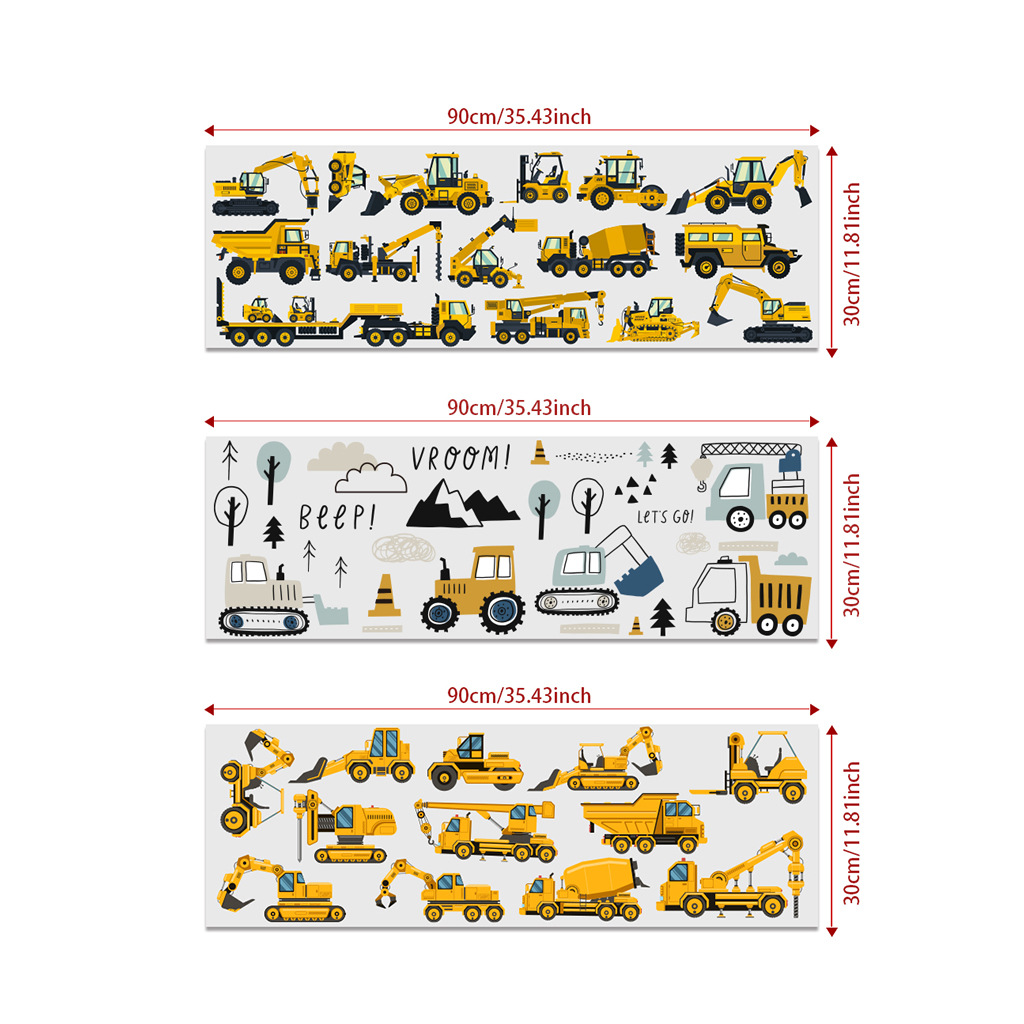 การ์ตูนExcavatorวิศวกรรมรถสติ๊ - Baby Nursery Package บทวิจารณ์และราคา