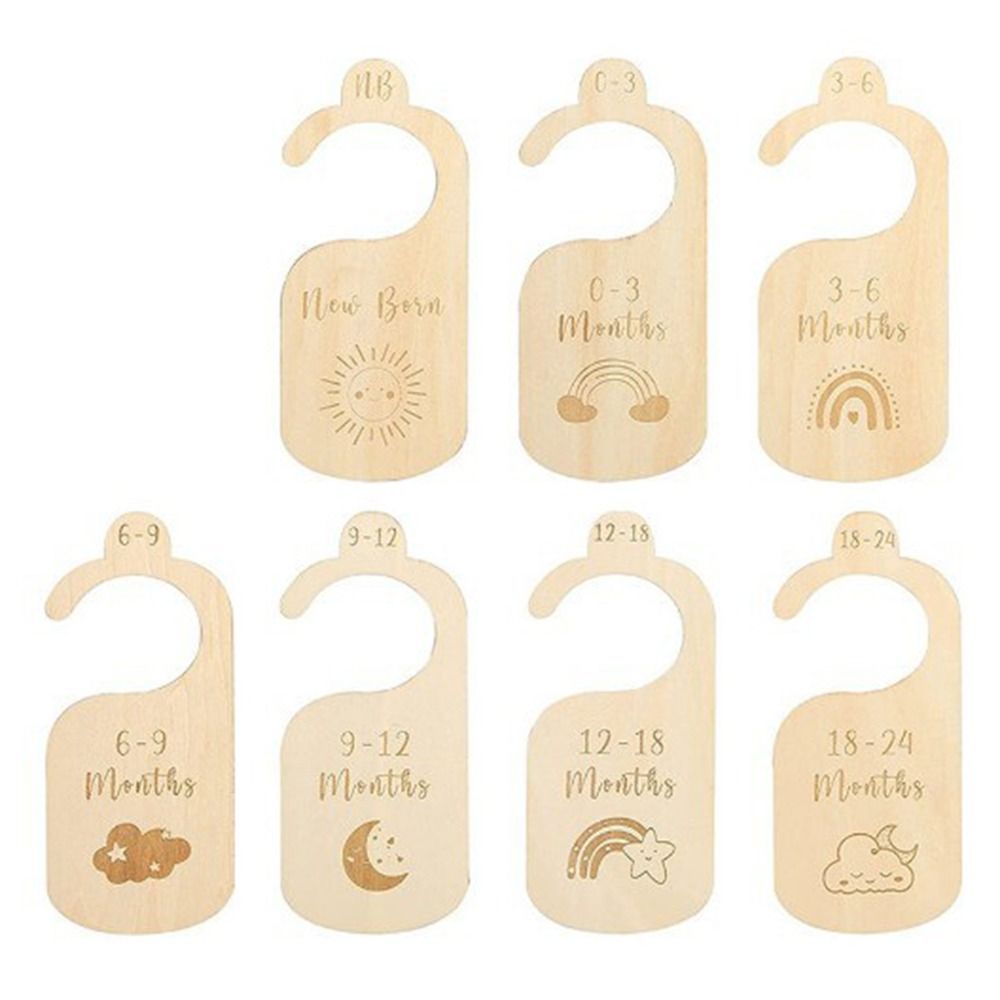 ตัวแบ่งตู้เสื้อผ้าเด็กแบบไม้ 7 - Baby Nursery Hangers บทวิจารณ์และราคา