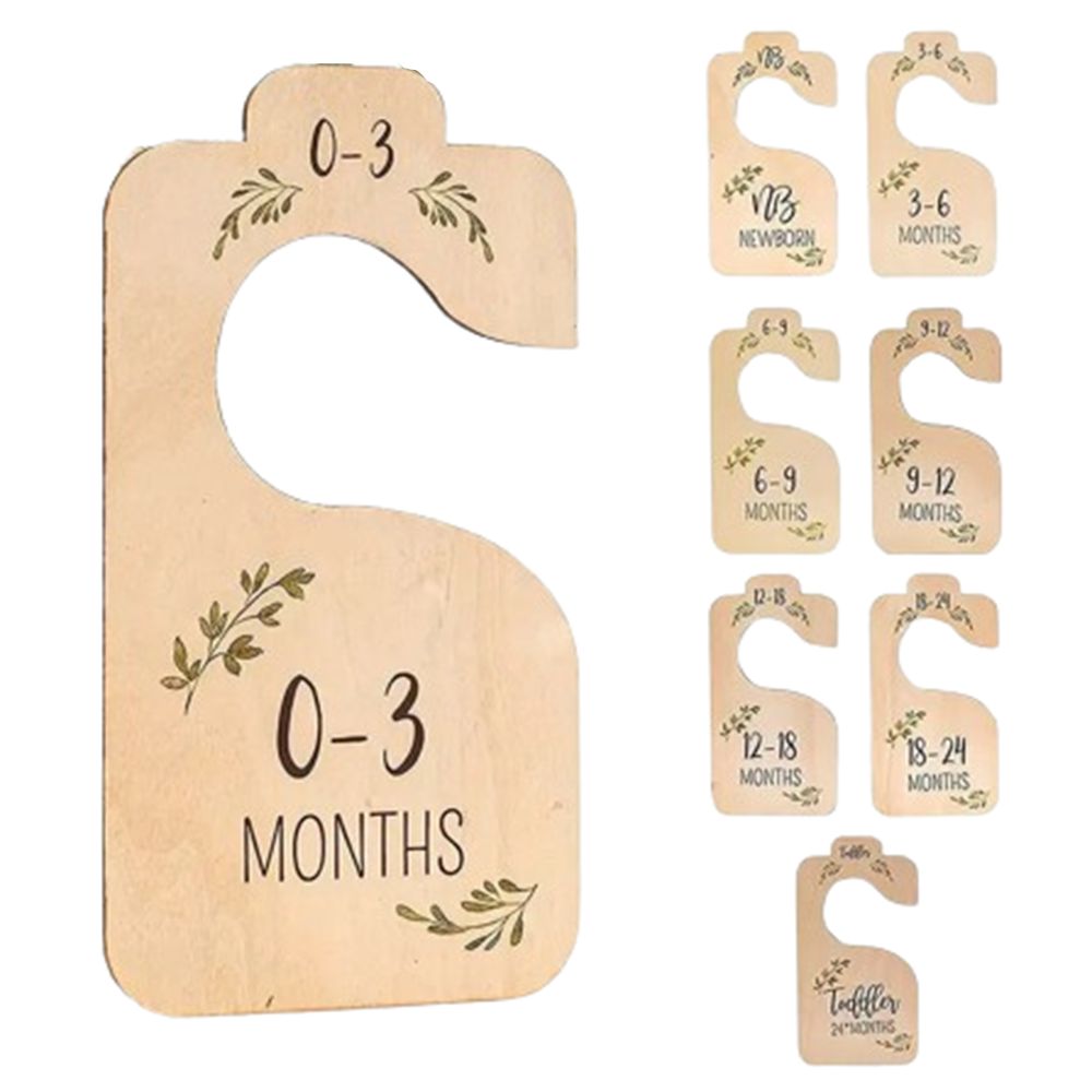 ตัวแบ่งตู้เสื้อผ้าเด็กแบบไม้ 7 - Baby Nursery Hangers บทวิจารณ์และราคา