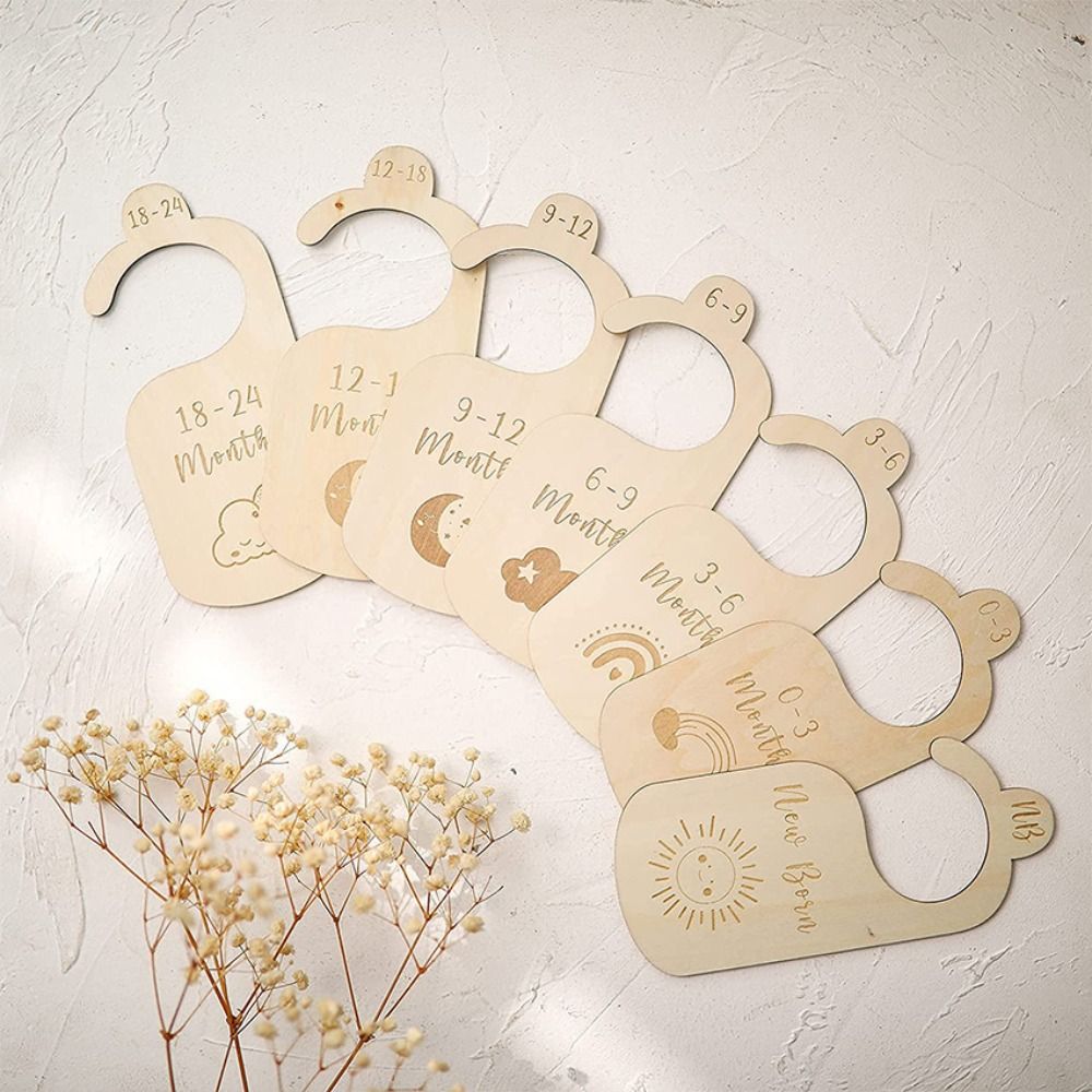 ตัวแบ่งตู้เสื้อผ้าเด็กแบบไม้ 7 - Baby Nursery Hangers บทวิจารณ์และราคา