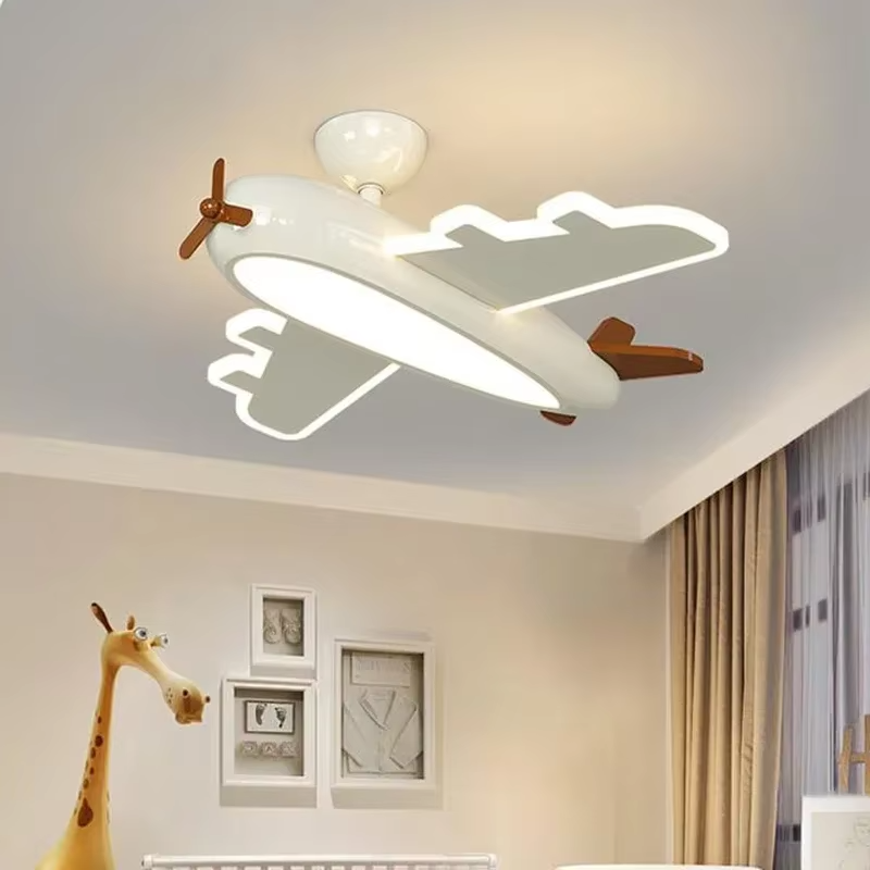 การ์ตูนเครื่องบินโคมไฟเพดานการ - Baby Nursery Ceiling Light บทวิจารณ์และราคา