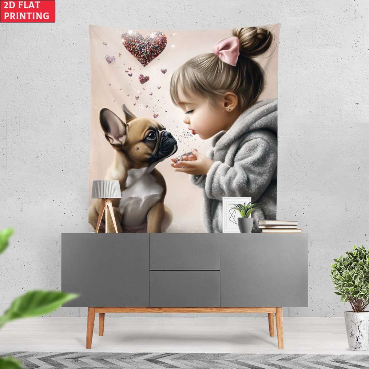 ผ้าแขวนผนังลายเด็กผู้หญิงกับลู - Baby Nursery Modern บทวิจารณ์และราคา