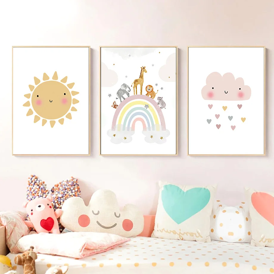 ยีราฟ ช้าง บอลลูนลมร้อน ดวงอาท - Baby Nursery Girl บทวิจารณ์และราคา