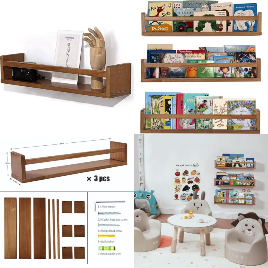 ชั้นวางของในห้องเด็กอ่อน ชั้นว - Baby Nursery Bookshelf บทวิจารณ์และราคา
