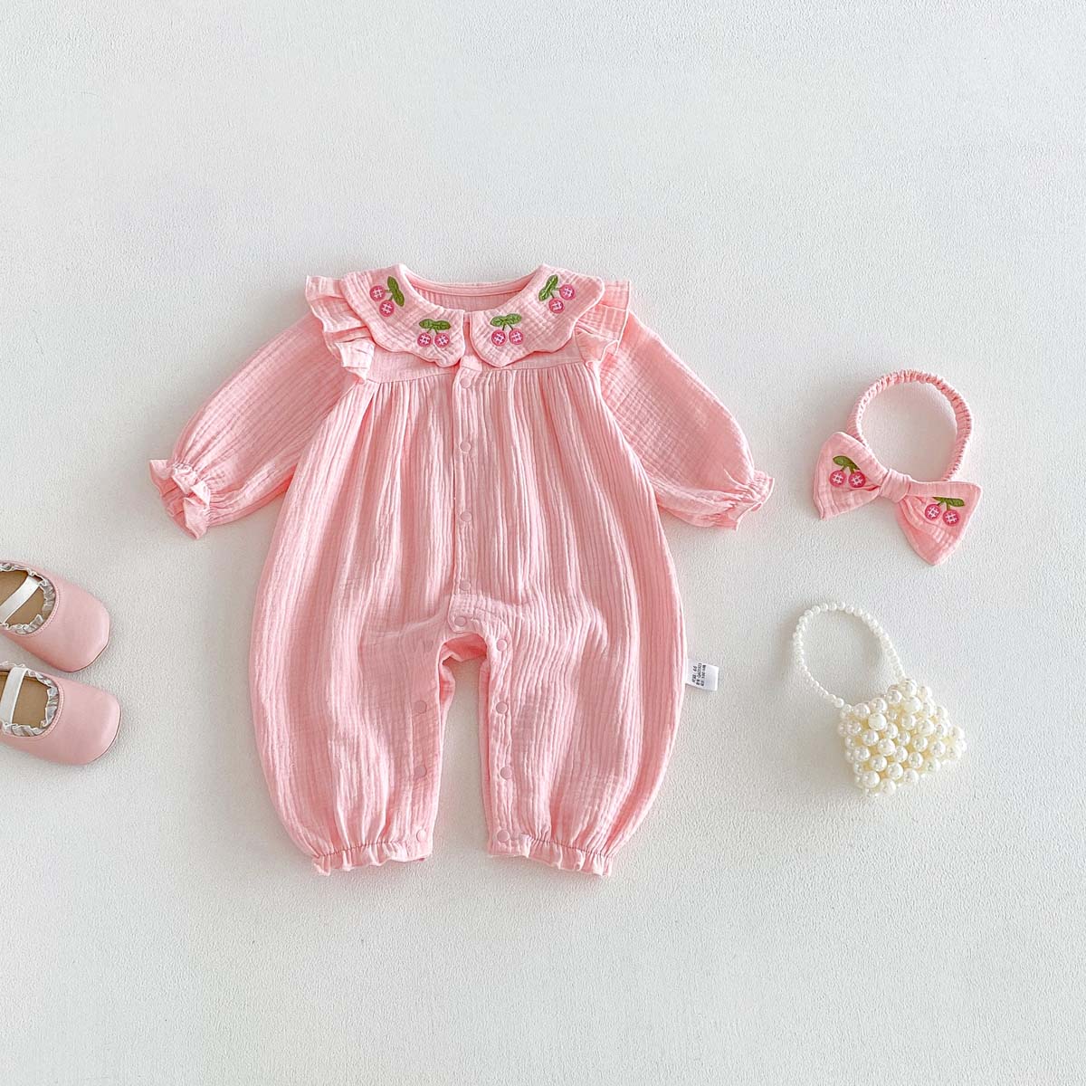 ชุดรอมเปอร์ผ้ากอซสำหรับเด็กทาร - Baby Nursery Embroidery บทวิจารณ์และราคา