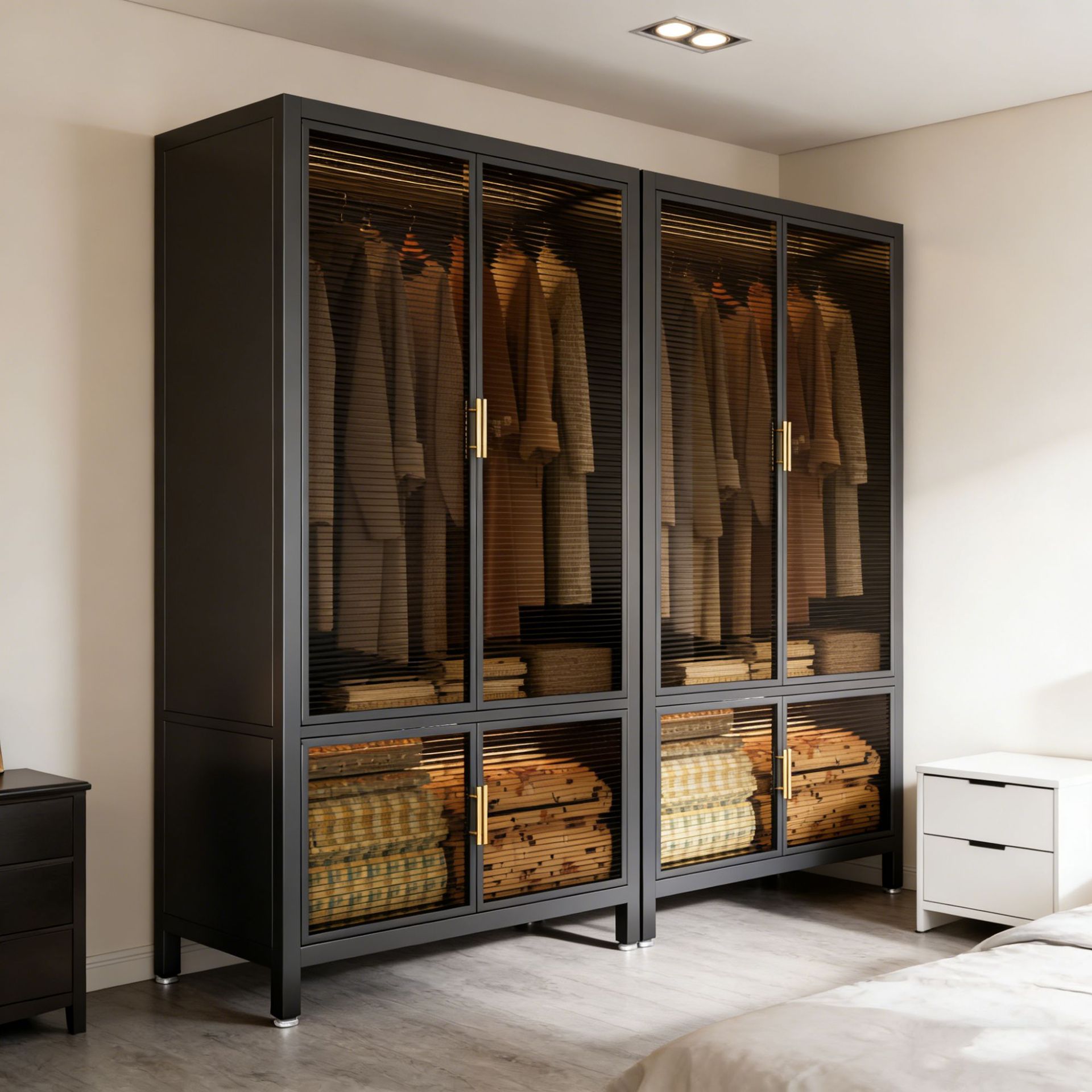 ตู้เสื้อผ้าเหล็กกระจกสำหรับห้อ - Closet Organizer Baby บทวิจารณ์และราคา