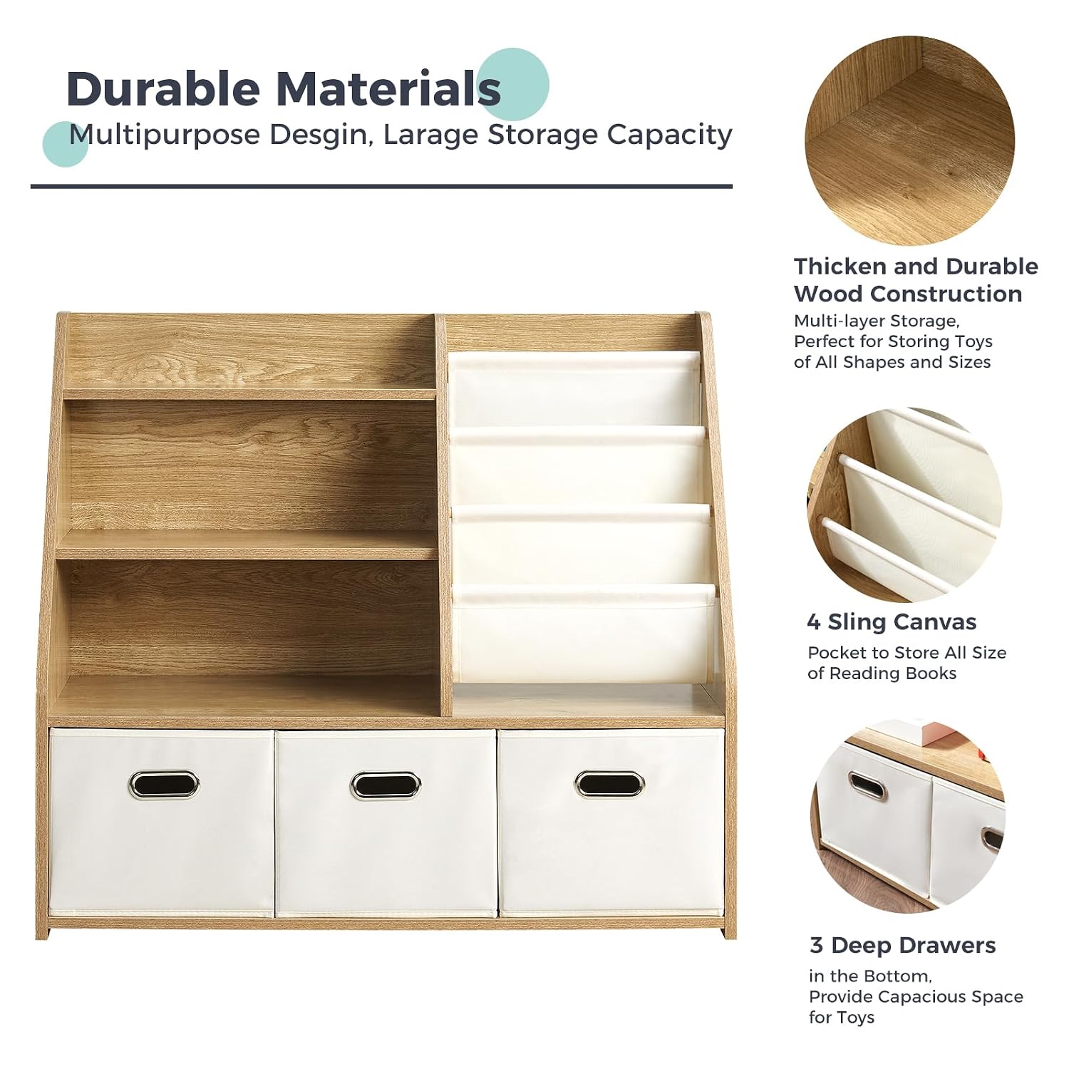ชั้นวางหนังสือและของเล่นไม้แบบ - Baby Nursery Bookshelf บทวิจารณ์และราคา