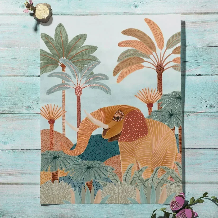 โบโฮ จังเกิ้ล แอนิมอลส์ เสือ ล - Baby Nursery Jungle Animals บทวิจารณ์และราคา