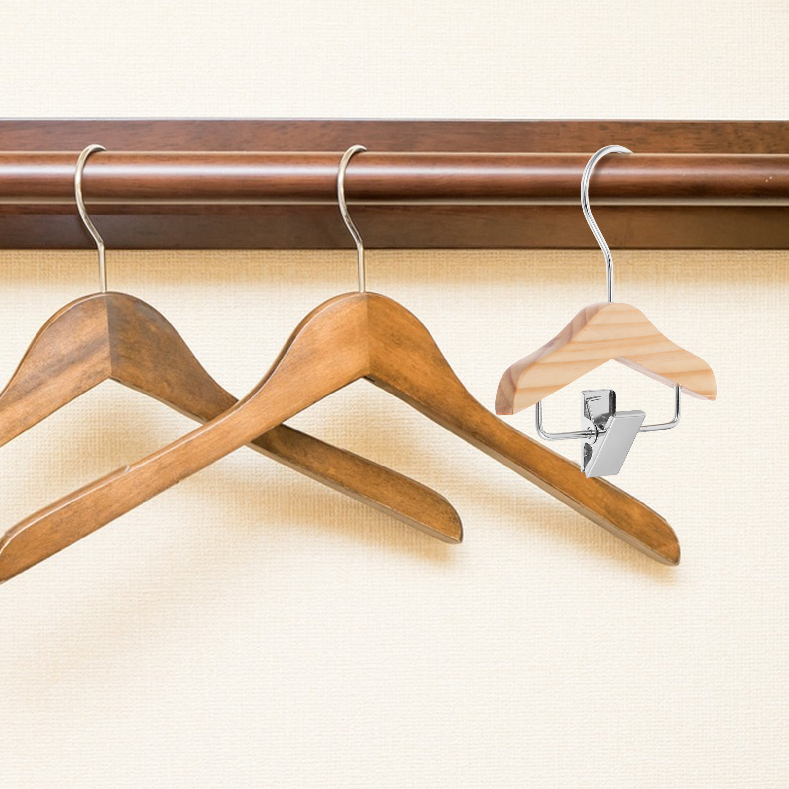 ไม้แขวนเสื้อไม้ขนาดเล็ก 5 ชิ้น - Baby Nursery Hangers บทวิจารณ์และราคา