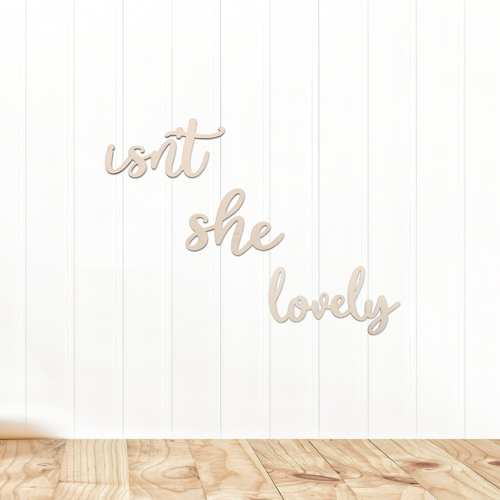 ป้ายไม้ สติ๊กเกอร์ติดผนังไม้ ต - Baby Nursery Girl บทวิจารณ์และราคา
