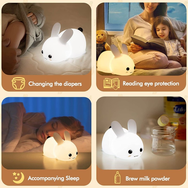 LED Rabbit Night Light รีโมทคอ - Baby Nursery Night Light บทวิจารณ์และราคา