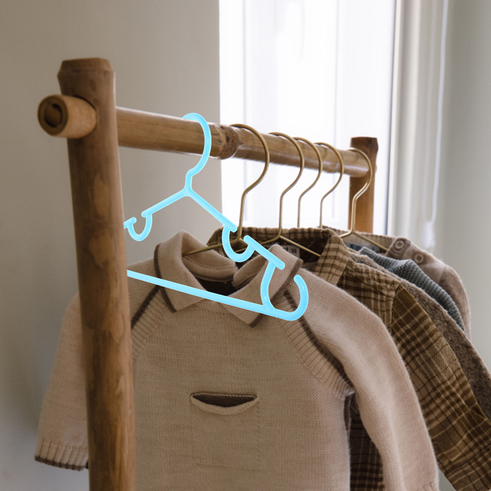 ไม้แขวนเสื้อเด็กแบบหนา 10 ชิ้น - Closet Organizer Baby บทวิจารณ์และราคา