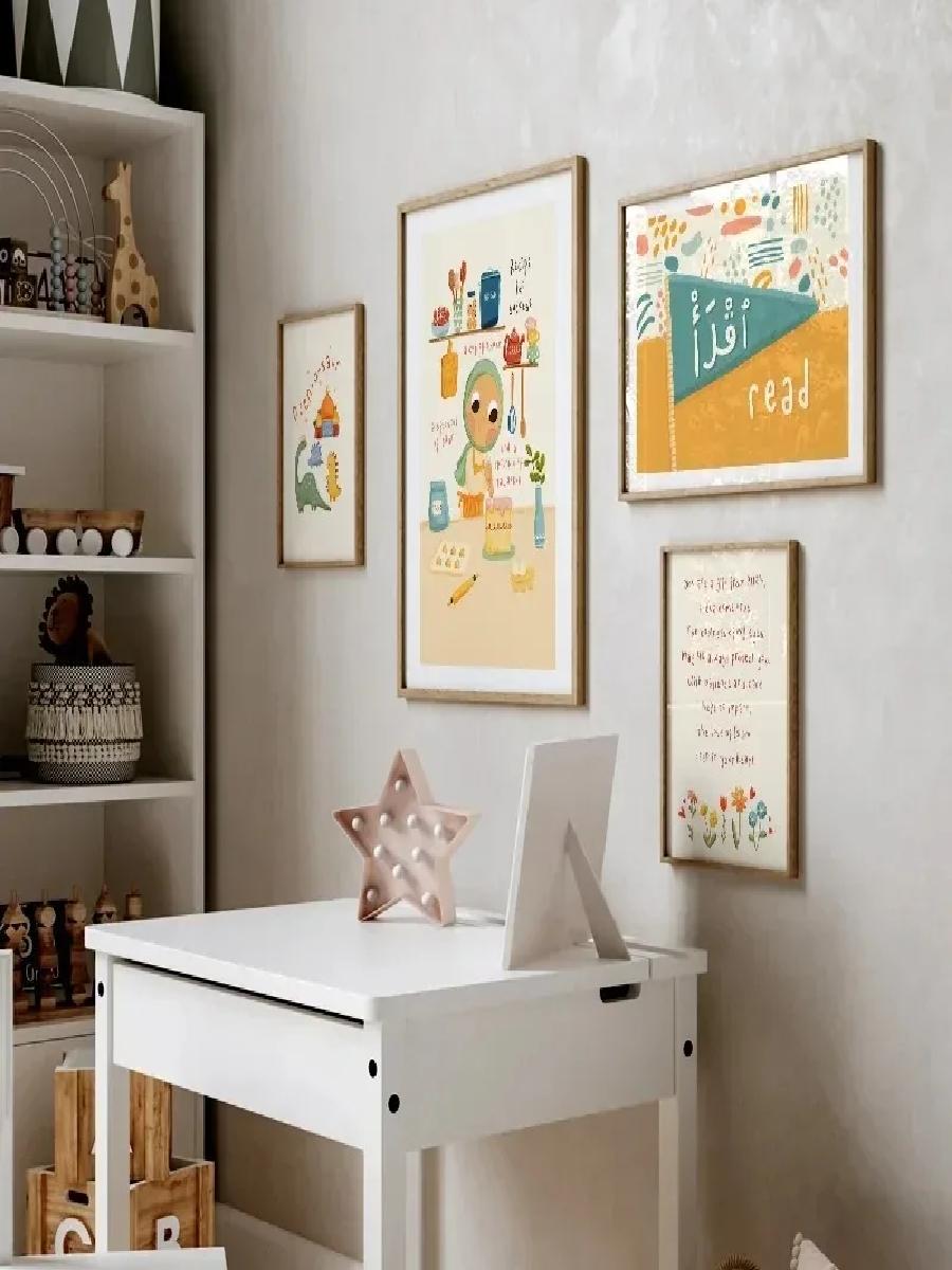โปสเตอร์ภาพวาดศิลปะติดผนังสำหร - Baby Nursery Modern บทวิจารณ์และราคา