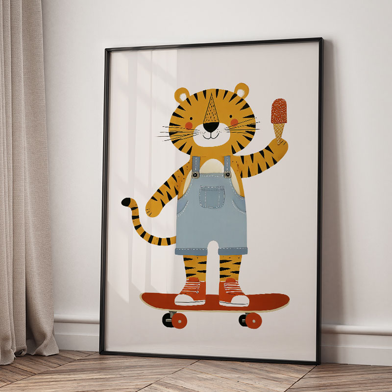 ภาพวาดการ์ตูนสัตว์ตลกๆ สำหรับต - Baby Nursery Modern บทวิจารณ์และราคา