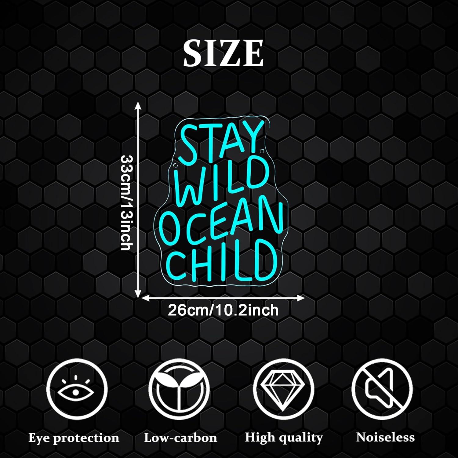 ป้ายไฟนีออนรูปเด็กทะเล Stay Wi - Baby Nursery Ocean Theme บทวิจารณ์และราคา