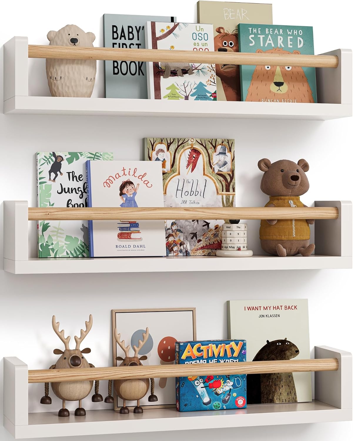 ชุดชั้นวางหนังสือแบบลอยตัว 3 ช - Baby Nursery Bookshelf บทวิจารณ์และราคา