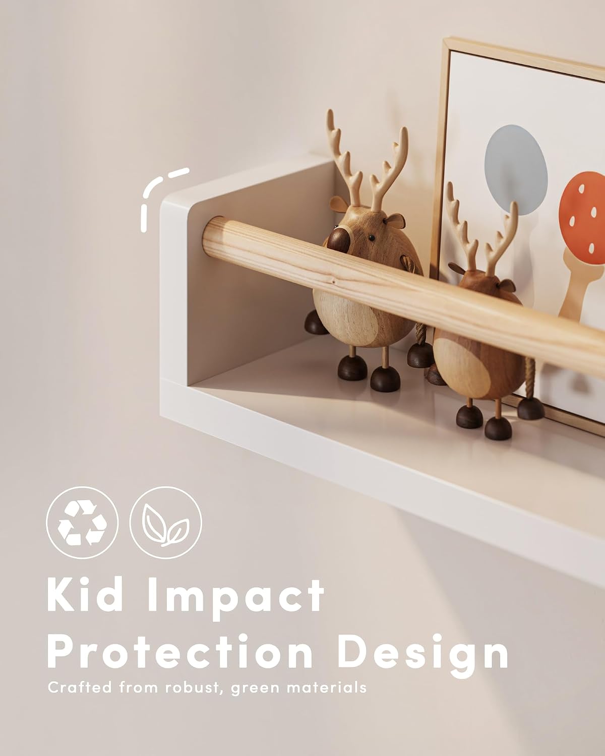ชุดชั้นวางหนังสือแบบลอยตัว 3 ช - Baby Nursery Bookshelf บทวิจารณ์และราคา