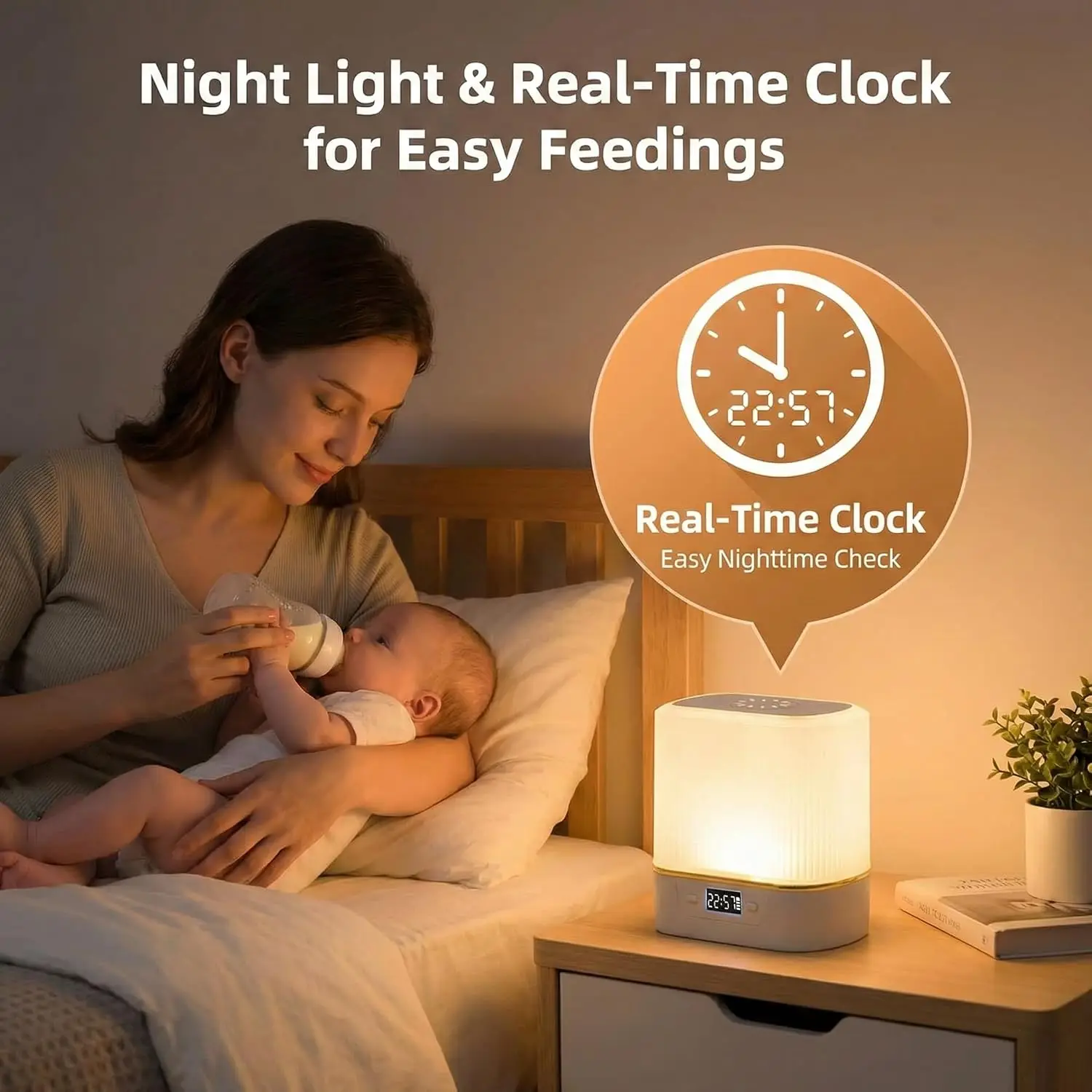 ไฟ LED กลางคืนแบบตั้งโต๊ะ, โคม - Baby Nursery Night Light บทวิจารณ์และราคา