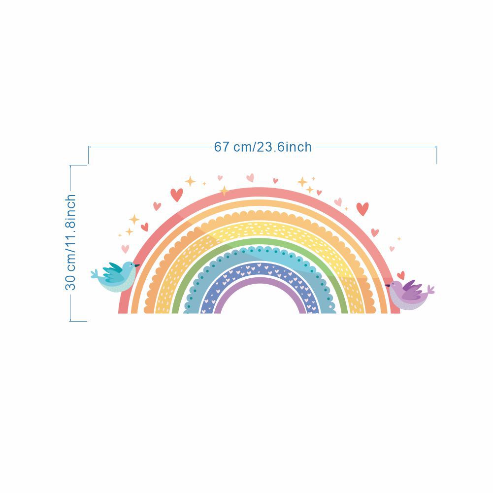 สติ๊กเกอร์ติดผนังรูปนกสีรุ้งหล - Baby Nursery Package บทวิจารณ์และราคา