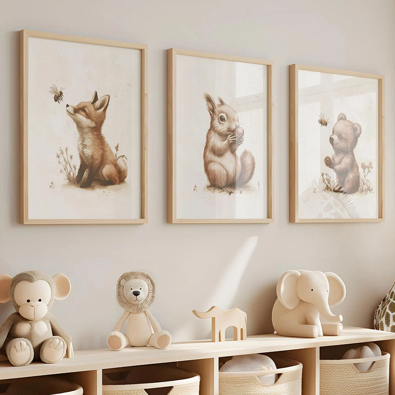 หมี กระต่าย สุนัขจิ้งจอก กวางก - Baby Nursery Modern บทวิจารณ์และราคา