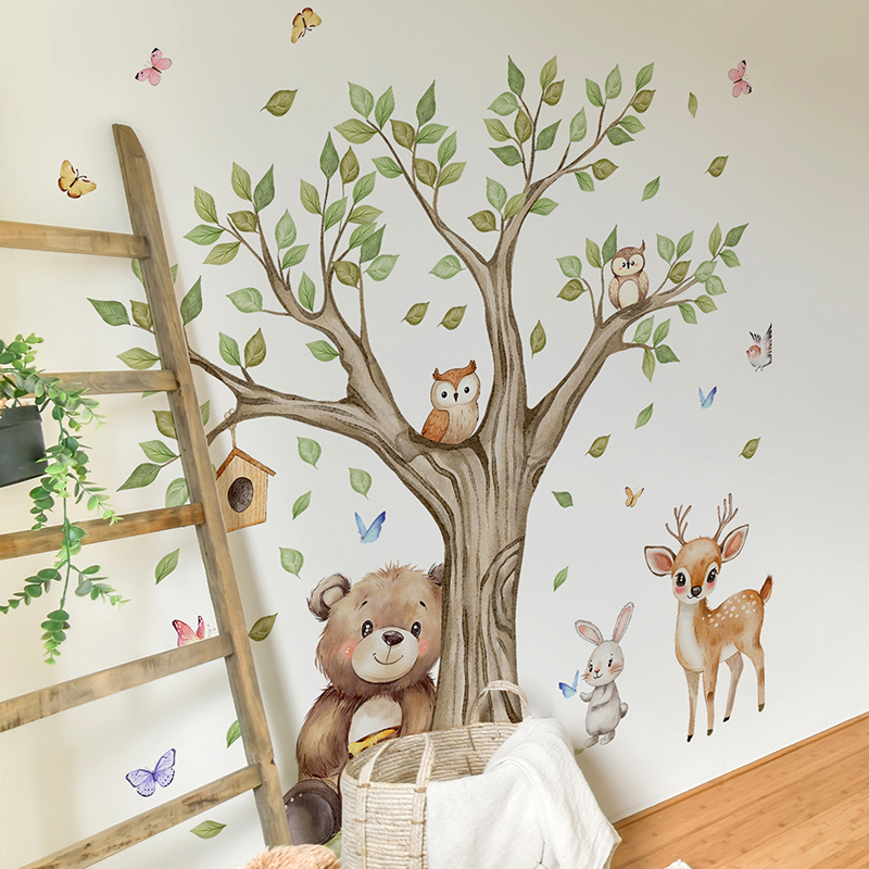 สติ๊กเกอร์ติดผนังลายการ์ตูนสัต - Baby Nursery Jungle Animals บทวิจารณ์และราคา