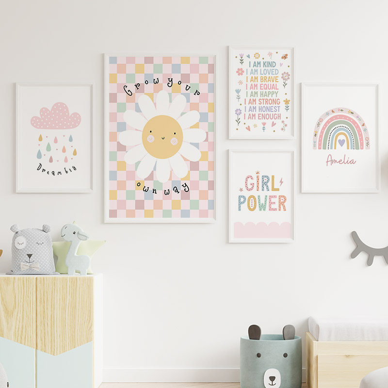 Sun ดอกไม้ Rainbow Cloud Heart - Baby Nursery Modern บทวิจารณ์และราคา