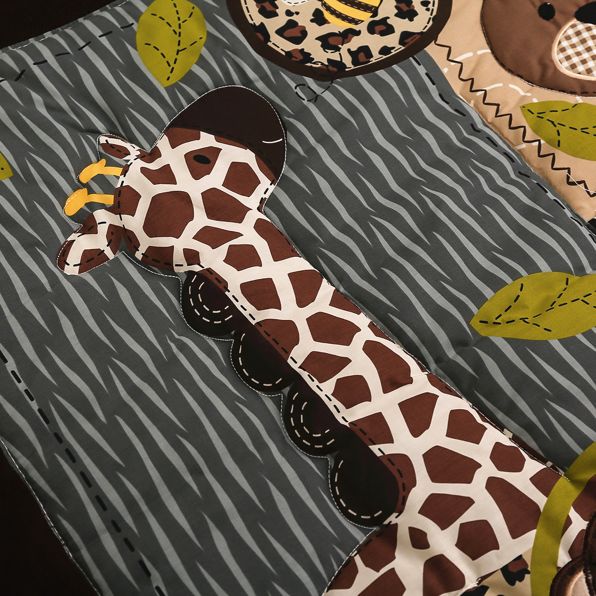 3 ชิ้นปักทารกแรกเกิด Cot ชุดเค - Baby Nursery Jungle Animals บทวิจารณ์และราคา